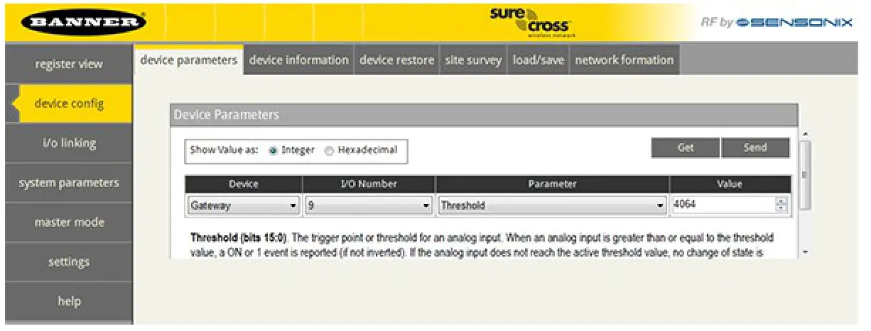 BANNER DX80N2X6S P8 KR SureCross Performance Series Industrial Wireless Gateway and Nodes - Configuration Too3