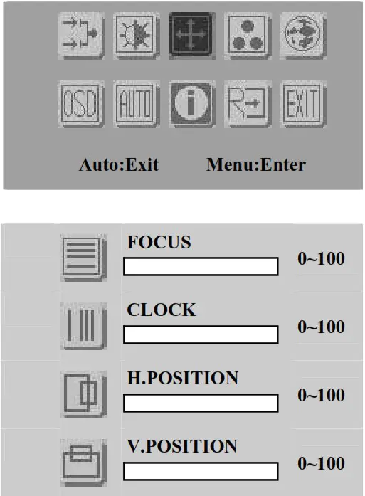 I TECH COMPANY IVP1700Ce USB OSD - Geometry