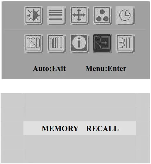 I TECH COMPANY IVP1700Ce USB OSD - Memory Recall