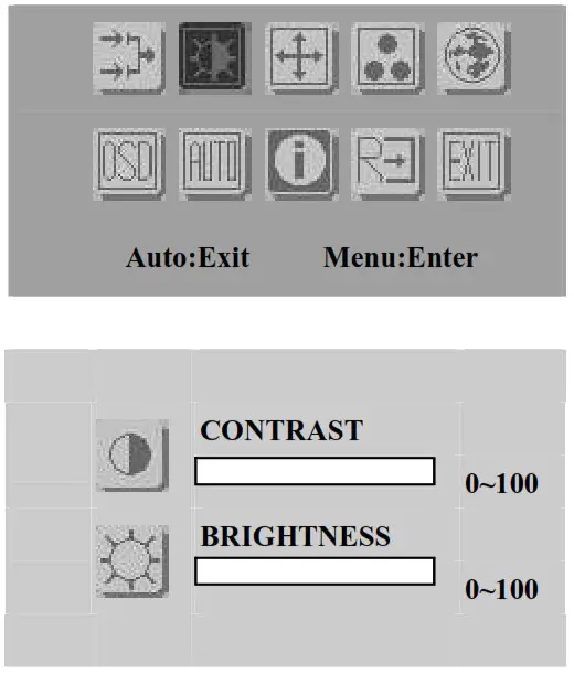 I TECH COMPANY IVP1700Ce USB OSD - Submenu