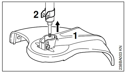 STIHL FSE 60 Grass Trimmer - Mounting the Deflector