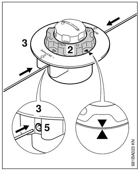 STIHL FSE 60 Grass Trimmer - Winding line onto spool