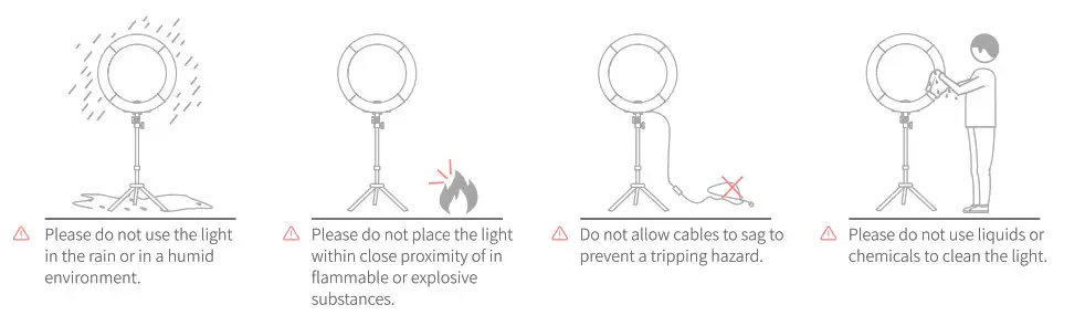 NEEWER RGB18 APP Smart Ring Light- CAUTION