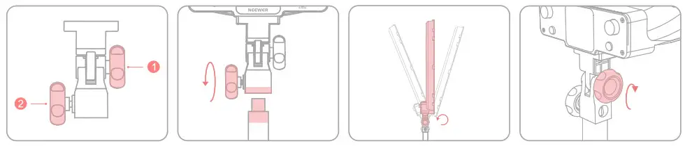 NEEWER RGB18 APP Smart Ring Light- Install the ring light