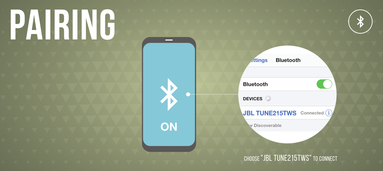 JBL TUNE 215TWS Pairing