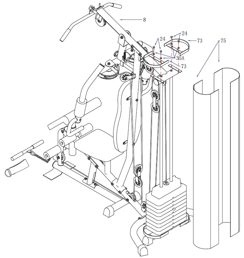virtufit KH 1 Home Gym Workout Station-10