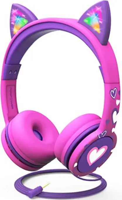 FOSPOWER-FOSHP-2393-Kids-Wireless-Headphones-with-Light-Up-Cat-Ears-Product