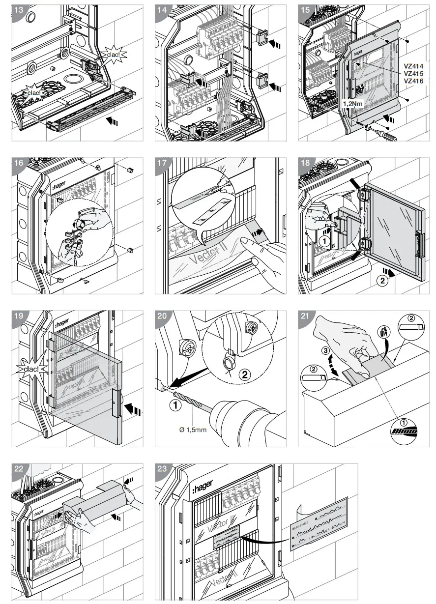 hager VE312PN Vector IP65 3x12 UV-resistant Embellished - Figure 4