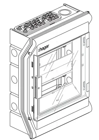 hager VE312PN Vector IP65 3x12 UV-resistant Embellished