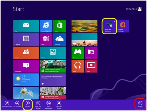 Windows 8 Start Screen