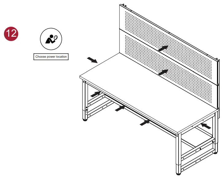 LUXOR WORKSPACES DTWS001 Warehouse Workbench-fig19