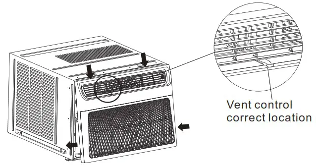 Hisense AW 18CW3RXFUE20 Replacement Remote Control - Install Air Conditioner into Cabinet and Install Front Panel to Unit
