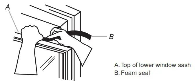 Hisense AW 18CW3RXFUE20 Replacement Remote Control - Install Window Sash Seal and Safety Lock