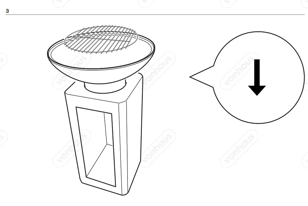 VonHaus 2500297 Tall Raised Concrete Effect Fire Pit - fig6