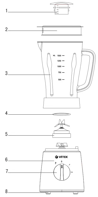VT-8513 Table Blender Description