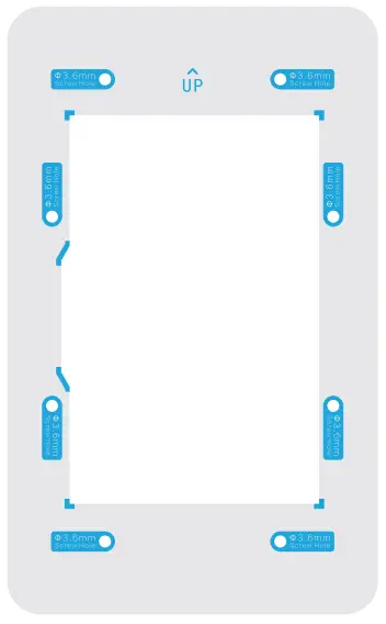 Punch template sticker