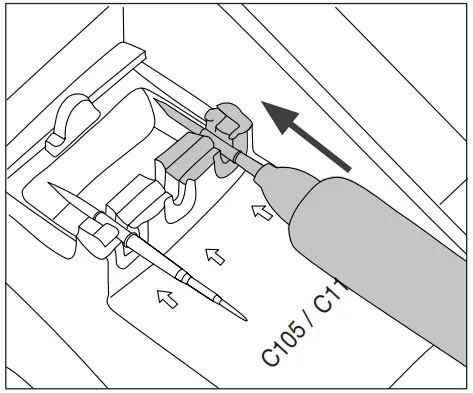 JBC NANE 2-Tool Nano Soldering Station - Inserting