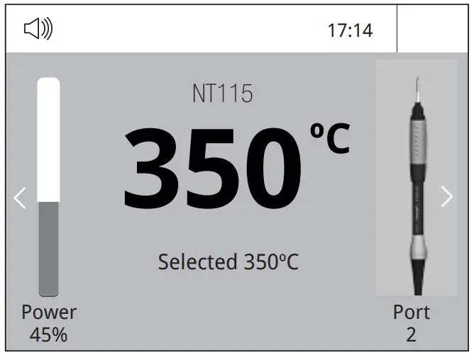 JBC NANE 2-Tool Nano Soldering Station - Tools Menu