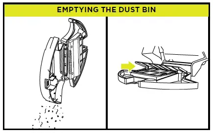 EMPTYING THE DUST BIN