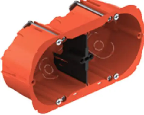 AUDAC WB45D-FG Flush Mount Box For Double 45 X 45 Mm Wall Panel-fig1