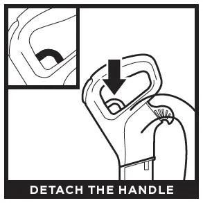 DETACH THE HANDLE