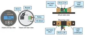 victron energy BMV 700 Battery monitor BMV - BMV connections