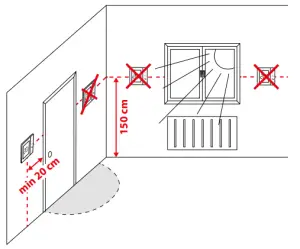 SALUS SQ610 Quantum Smart Thermostat - Select correct thermostat location