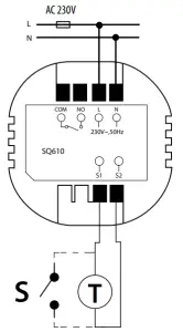 SALUS SQ610 Quantum Smart Thermostat - Wiring diagram