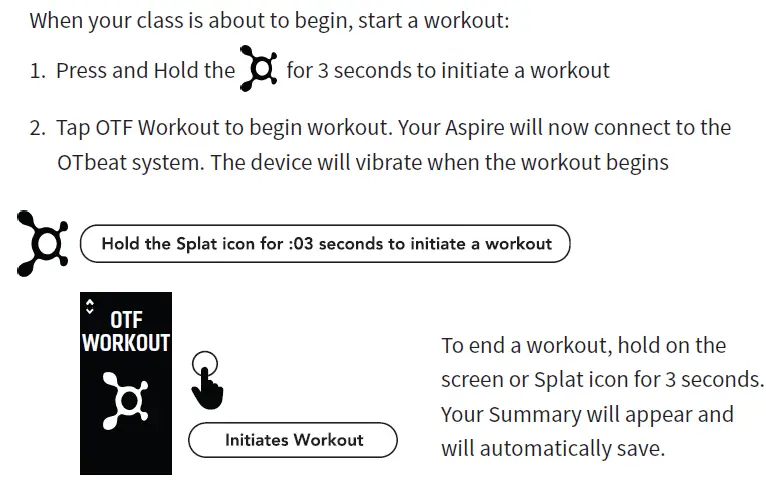 start a workout