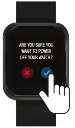 KENDALL KYLIE 900110g-42-G40 Multifunction Smartwatch - Power On & Off