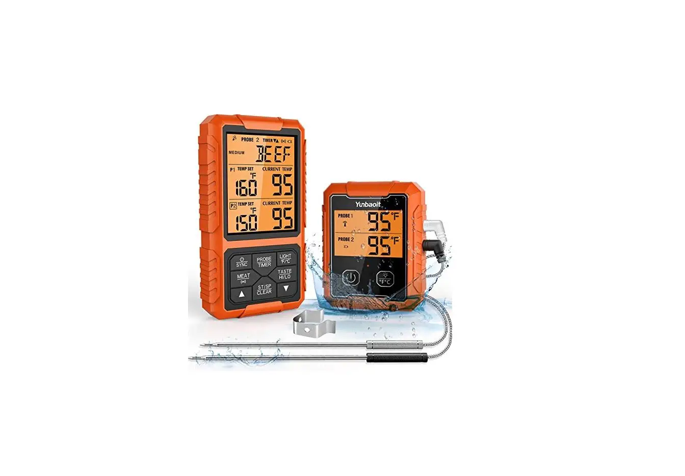 Veken B08xmd1y7j Remote Wireless Bbq And Meat Thermometer With 4 Probes User Manual