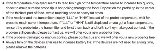 Veken B08XMD1Y7J Remote Wireless BBQ and Meat Thermometer with 4 Probes User Manual - Helpful Hints