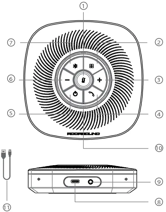 ADDASOUND S1000 USB Bluetooth Conference Speakerphone