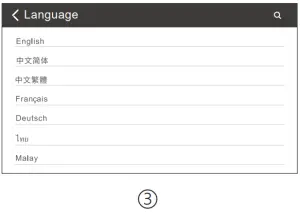 Language setting
