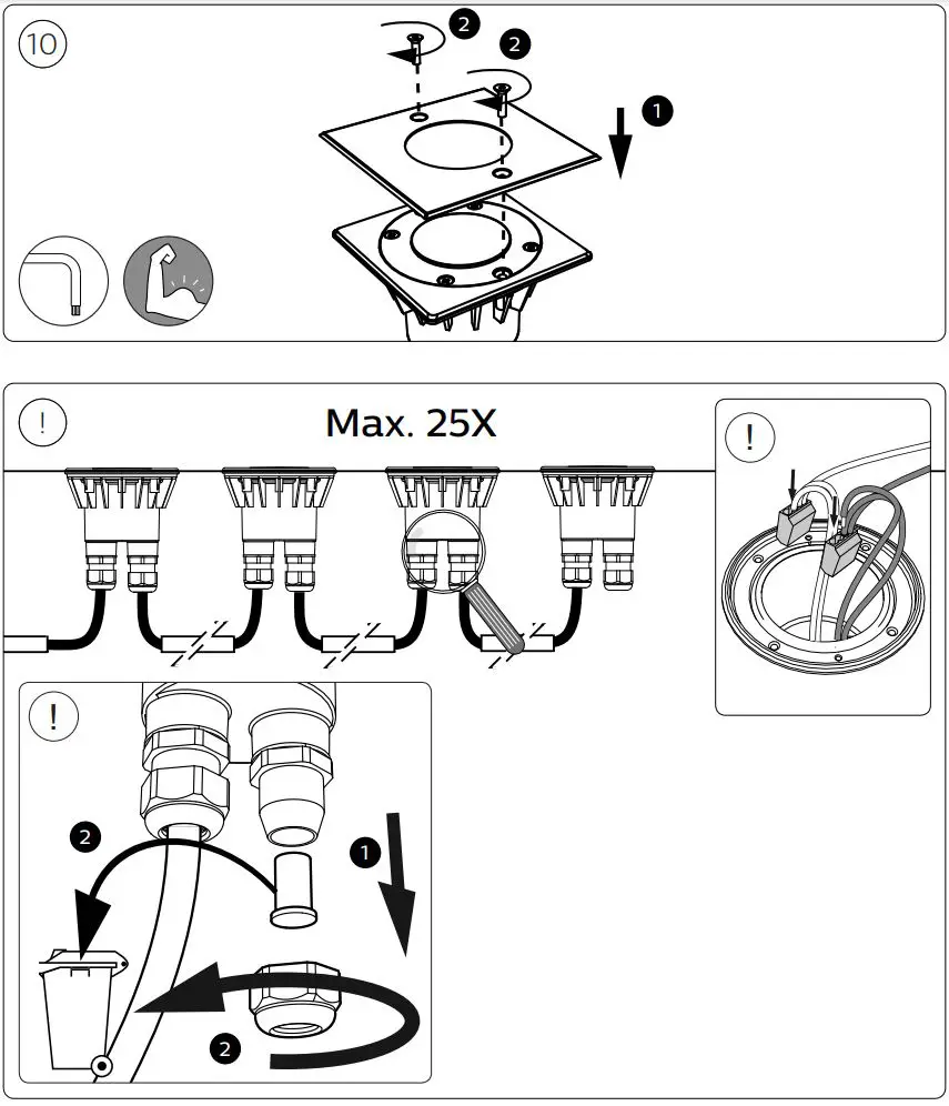 PHILIPS 1735647P0 Crust MyGarden Stainless Steel LED Ground Spot User Manual - Installation 10