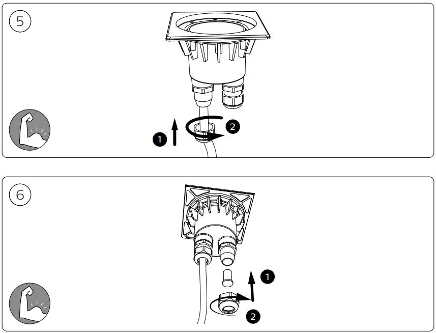 PHILIPS 1735647P0 Crust MyGarden Stainless Steel LED Ground Spot User Manual - Installation 5,6