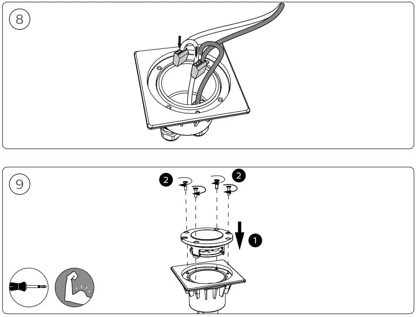 PHILIPS 1735647P0 Crust MyGarden Stainless Steel LED Ground Spot User Manual - Installation 8,9