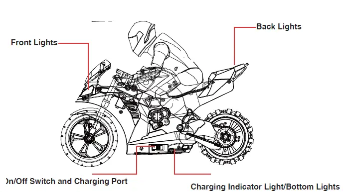 HuiCan Self-Balance Motorcycle Electric Remote Control-2