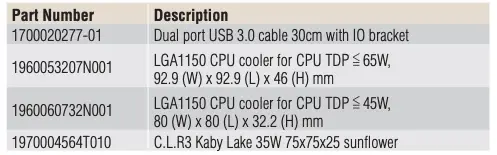 Optional Accessories