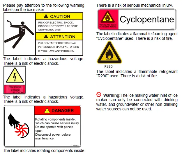 Snooker SK-89 Undercounter Ice Maker fig 1