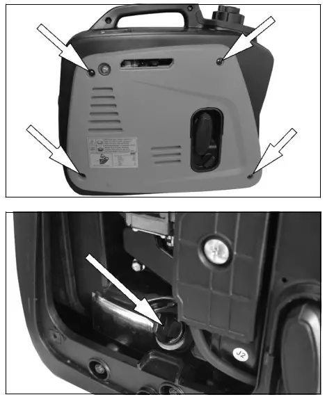 Clarke IG1200D 1100W Inverter Generator- ENGINE OIL LEVEL