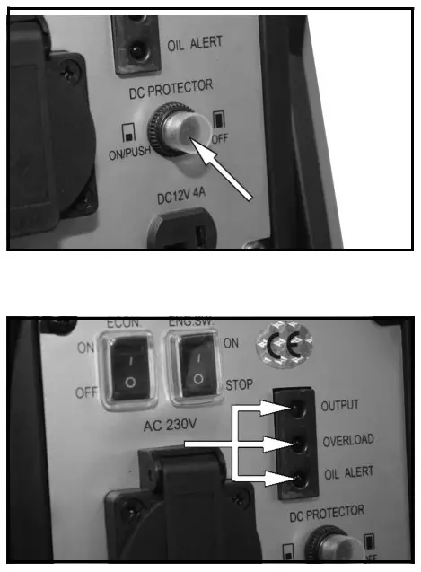 Clarke IG1200D 1100W Inverter Generator- LOAD PROTECTOR