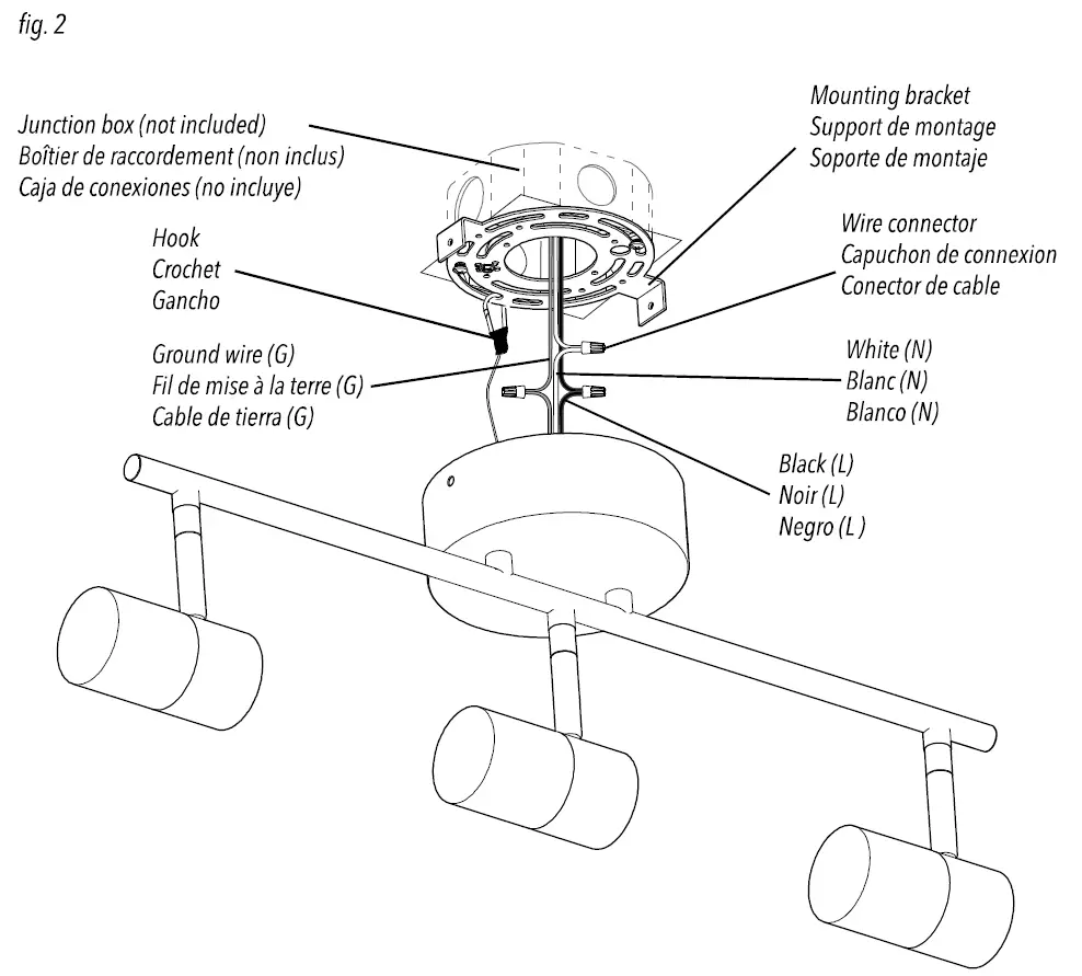 artika TRK3ES-L1 Glow Track 3 3-Light LED Track Light fig8