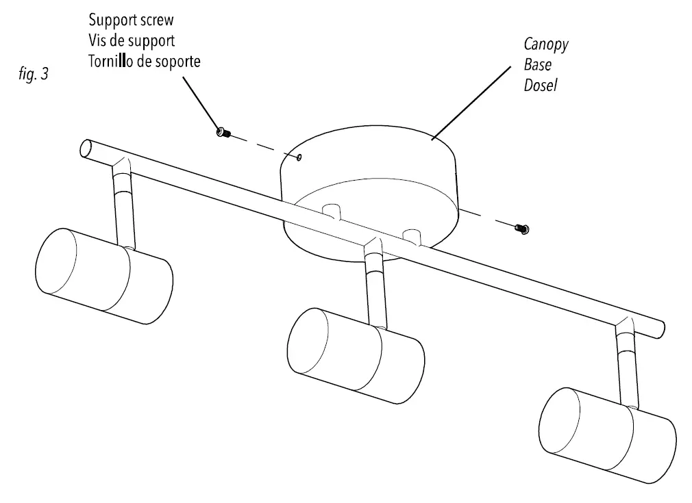 artika TRK3ES-L1 Glow Track 3 3-Light LED Track Light fig9