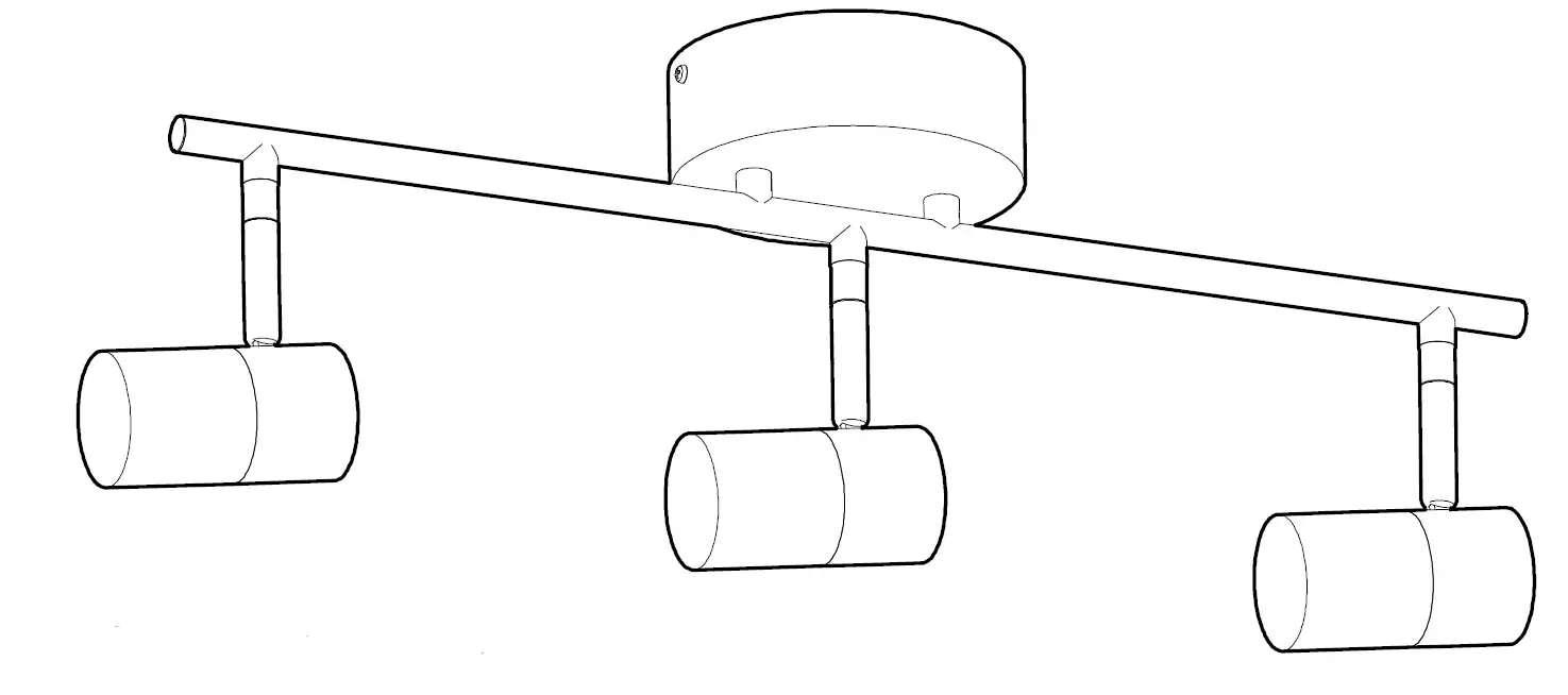 artika TRK3ES-L1 Glow Track 3 3-Light LED Track Light image