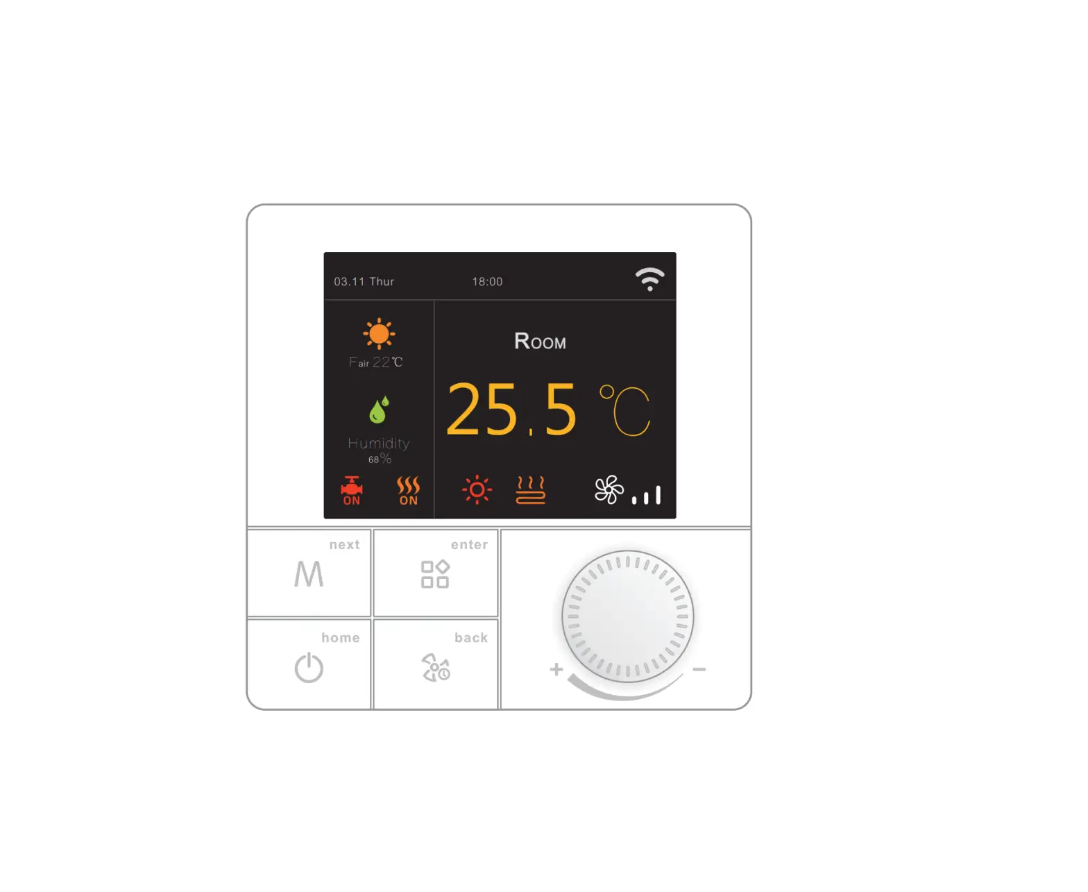 Beok ‎jmy-r8c-703 Rgb Colorful Lcd Screen Smart Thermostat Instruction Manual