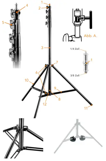 walimex pro 19670 AIR 380 Deluxe Lamp Stand - overview