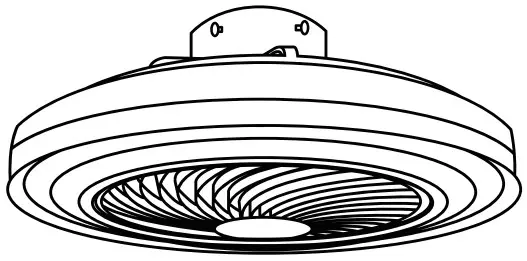 Zhongshan Guzhen Yesheng Lighting Factory KBF 42 Bladeless Ceiling Fan with Dimmable LED Light - screws