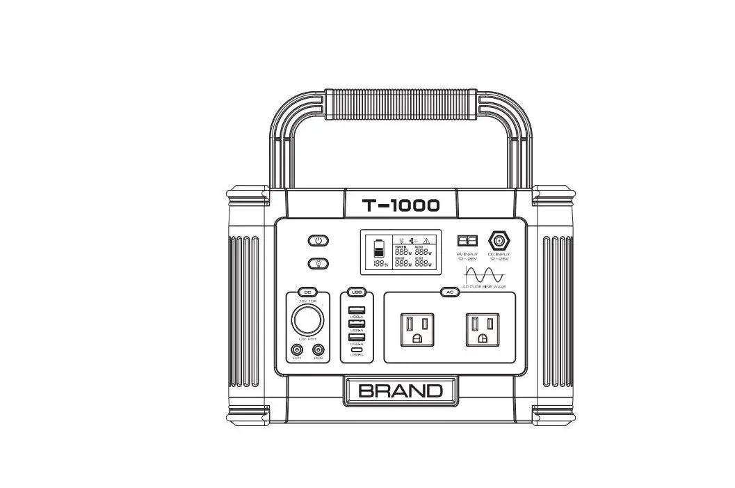 Shenzhen Intelligent Energy T-1000 Portable Power Station User Manual