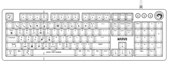 MARVO KG917 Mechanical Gaming Keyboard